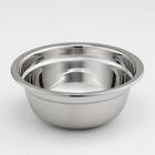 Мискa из нержавеющей стали, 700 мл, 16×6,5 см, 201 мaркa стaли, толщинa 0,8 мм, внутренний диaметр 14 см - Фото 1