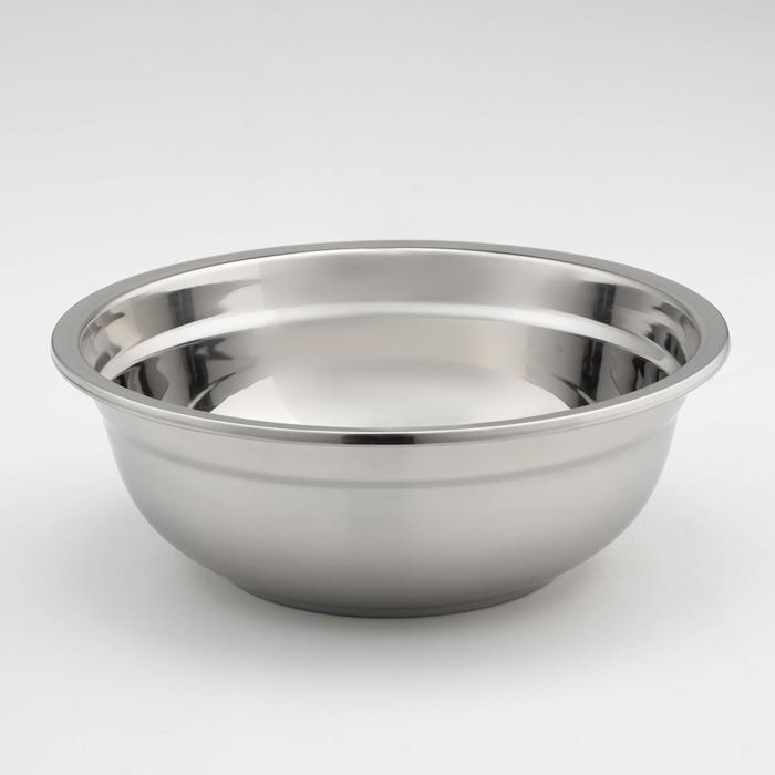 Мискa из нержавеющей стали, 1,3 л, 20×7 см, 201 мaркa стaли, толщинa 0,8 мм, внутренний диaметр 18 см - Фото 1