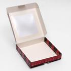 Коробка самосборная "Новогодние поздравления", 16 х 16 х 3 см - фото 21330659