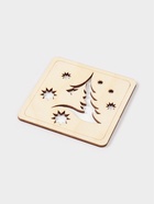 Подставка под горячее новогодняя Доляна «Ёлочка и снежинки», 9×9 см, дерево - Фото 2