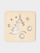 Подставка под горячее новогодняя Доляна «Ёлочка и снежинки», 9×9 см, дерево - Фото 5