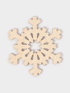 Подставка под горячее новогодняя Доляна «Снежинка», 9×9 см, дерево - Фото 4