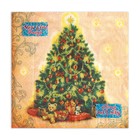 Салфетки новогодние бумажные «Ёлка», 3 слоя, 33×33 см, 20 шт. - Фото 2