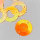 Пайетки "Круг в кольце" оранж набор 30 гр d=2 см - фото 2785261