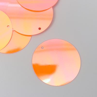 Пайетки "Круг" коралл набор 30 гр d=3 см