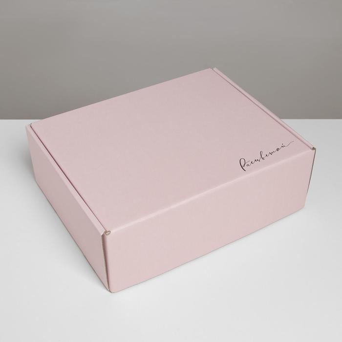 Коробка подарочная складная, упаковка, «Розовый», 27 х 21 х 9 см