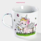 Кружка Доляна «Единорожка», 230 мл, керамика, белая - Фото 2
