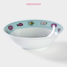 Детская тарелка глубокая Доляна «Единорожка», 400 мл, d=15 см, керамика, белая - Фото 2