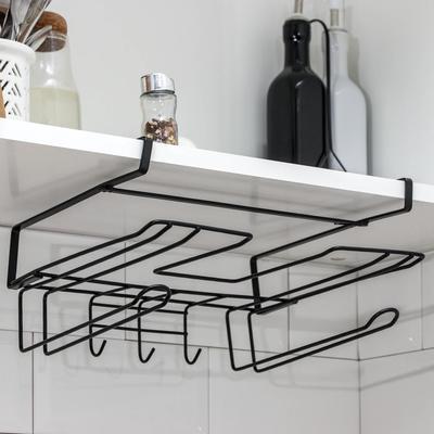 Держатель для кухонных принадлежностей подвесной Доляна, 28.5×25.5×16 см, чёрный