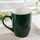 Кружка фарфоровая Доляна «Изумруд. Клевер», 350 мл, цвет зелёный - Фото 3