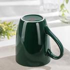 Кружка фарфоровая Доляна «Изумруд. Клевер», 350 мл, цвет зелёный - Фото 4