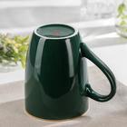 Кружка фарфоровая Доляна «Изумруд. Папоротник», 350 мл, цвет зелёный - Фото 4