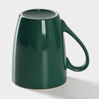 Кружка Доляна «Изумруд. Линия», 350 мл, фарфор, зелёная - Фото 3