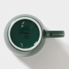 Кружка фарфоровая Доляна «Изумруд. Линия», 350 мл, цвет зелёный - Фото 4