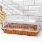 Хлебница Доляна «Крем», плетёное основание, 53×32 см, пластик, коричневая - Фото 2