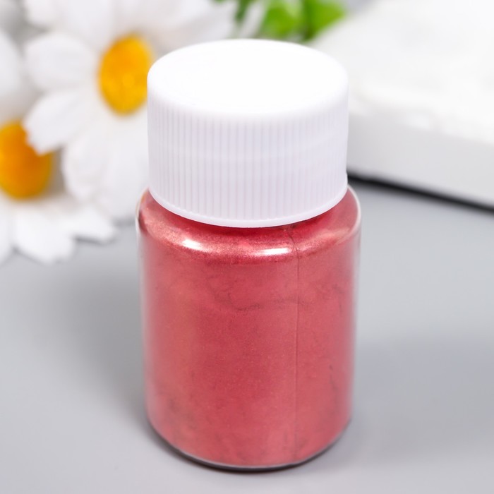 Жемчужный пигмент для творчества "Красный перламутровый" 10 гр HT8415 5,8х3,2х3,2 см - Фото 1