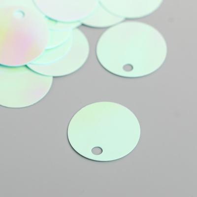 Пайетки "Круг" бело-перламутровые набор 30 гр d=2 см