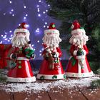 Украшение ёлочное "Дед Мороз с кудрявой бородой" 10х19 см, микс - фото 321298787