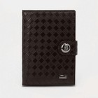 Обложка для автодокументов и паспорта на магните, цвет коричневый - фото 9347603