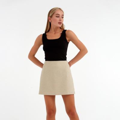 Юбка мини женская MIST, размер 48, бежевая