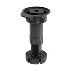 Опора кух. рег. 100-120мм, разборная, черная (без клипсы) под саморез - фото 25606326