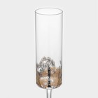 Бокал для шампанского Magistro «Золотой лист», 170 мл, d=4.5 см, стекло, прозрачный - Фото 4