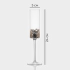 Бокал для шампанского Magistro «Золотой лист», 170 мл, d=4.5 см, стекло, прозрачный - Фото 3