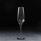 Бокал из стекла для шампанского Magistro «Дарио», 180 мл, 7×27,5 см, цвет графит - Фото 2