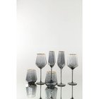 Бокал из стекла для шампанского Magistro «Дарио», 180 мл, 7×27,5 см, цвет графит - Фото 5