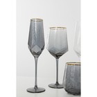 Бокал из стекла для вина Magistro «Дарио», 500 мл, 9×25 см, цвет графит - Фото 5