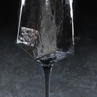 Бокал из стекла для вина Magistro «Дарио», 500 мл, 9×25 см, цвет графит - Фото 3