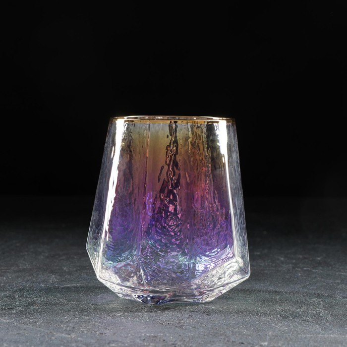 Стакан стеклянный Magistro «Дарио», 450 мл, цвет перламутровый - фото 1907278667