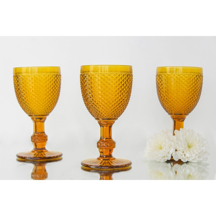 Набор бокалов из стекла Magistro «Вилеро», 280 мл, 2 шт, цвет жёлтый - фото 1908739362