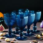 Набор бокалов из стекла Magistro «Вилеро», 280 мл, 6 шт, цвет синий - фото 6308620