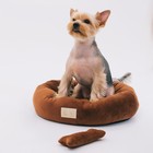 Лежанка с косточкой, 45х35х11 см, коричневая - Фото 8