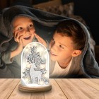 Новогодний ночник «Олень», деревянные вставки, набор для творчества - Фото 4