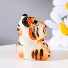 Тигр "Сережа", 4,5х6 см, гжель, цветной - Фото 4