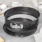 УЦЕНКА Набор форм для выпечки разъёмных Доляна «Элин. Круг», 3 шт: d=24, d=26, d=28 см, антипригарное покрытие - Фото 3