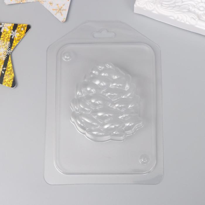 Пластиковая форма "Шишка сосновая 2D" 6,8х6,2 см - Фото 1