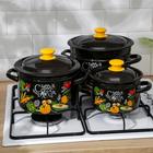 Набор эмалированных кастрюль «Рацион», 3 предмета: 2 л, 4 л, 6 л - Фото 4