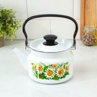 Чайник, 1.5 л, эмалированная сталь, деколь МИКС, белый - Фото 6