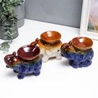 Аромалампа керамика "Индийский слон с сердечками" МИКС 11х8,5х13,5 см - Фото 1