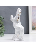 Фигурка керамика «Белоснежный конь на дыбах», с золотом, 16.5 см - фото 53923790