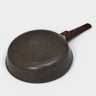 Сковорода Доляна «Брауни», d=26 см, съёмная ручка, стеклянная крышка, антипригарное покрытие, индукция, алюминий, коричневая - Фото 7