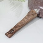 Сковорода Доляна «Брауни», d=28 см, съёмная ручка, стеклянная крышка, антипригарное покрытие, индукция, алюминий, коричневая - Фото 6