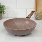 Сковорода WOK Доляна «Брауни», d=28 см, съёмная ручка, антипригарное покрытие, индукция - фото 21332464