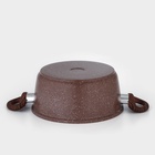 Кастрюля Доляна «Брауни», 3.3 л, d=24 см, h=10 см, антипригарное покрытие, индукция, литой алюминий, коричневая - Фото 9