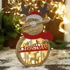 Светильник новогодний «Олень в шарфике и пожеланием» 16.5×30 см - Фото 3