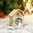 Украшение ёлочное свет "Сказочный домик" 7х8 см, микс - Фото 2