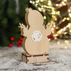 Светильник новогодний «Снеговик в шапочке с помпончиками» 10×16 см - Фото 2